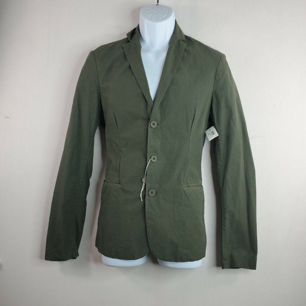 Tomas Maier Green Blazer Jacket Notch Lapel Size S